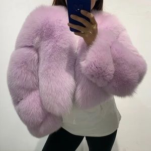 Gorgeous real fox fur jacket in lavender! 🥰🙈